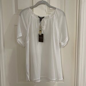 Tommy Bahama Coastview White Gauze Top size Medium NWT